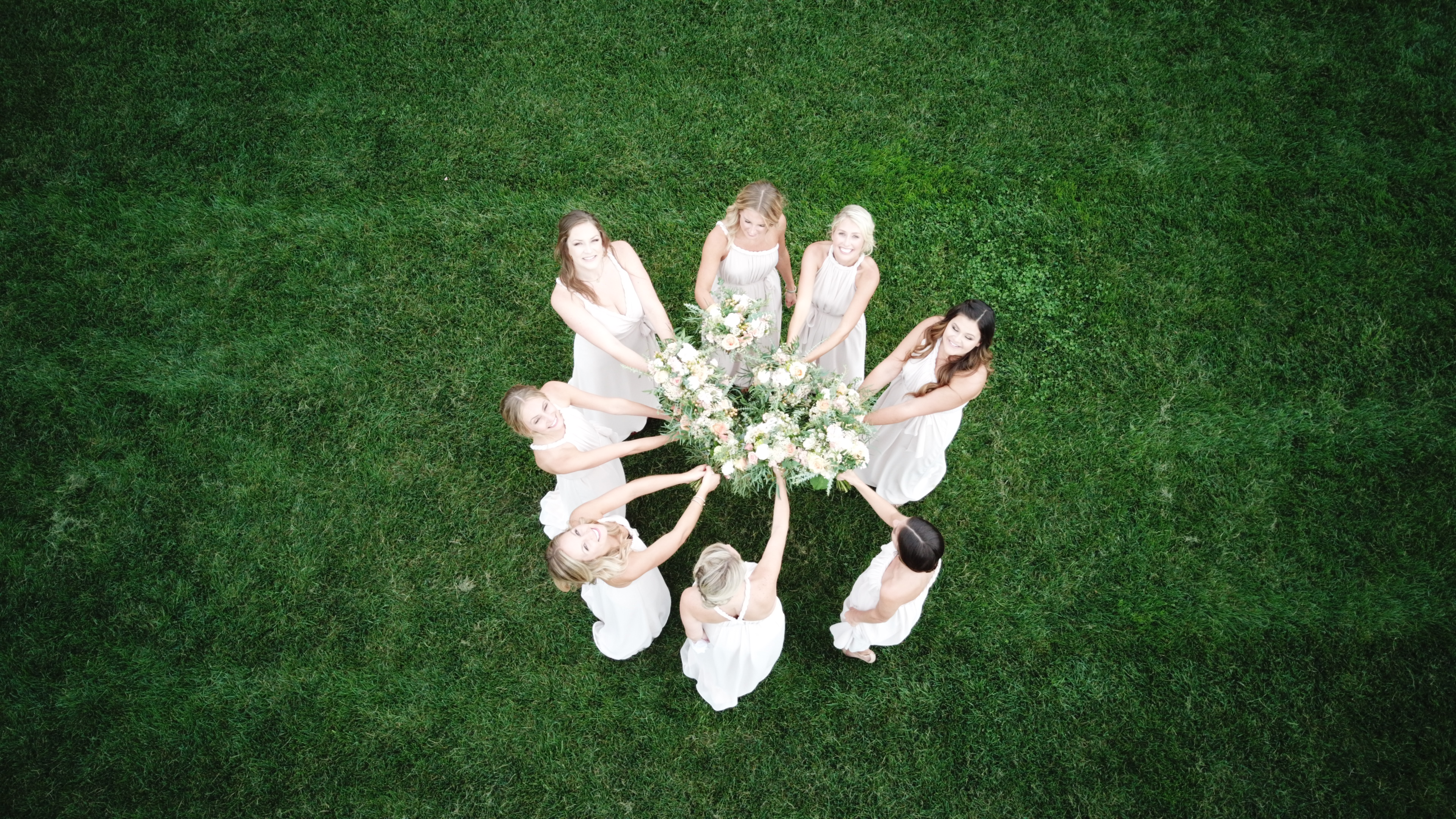 Drone Photo of Bridemaids