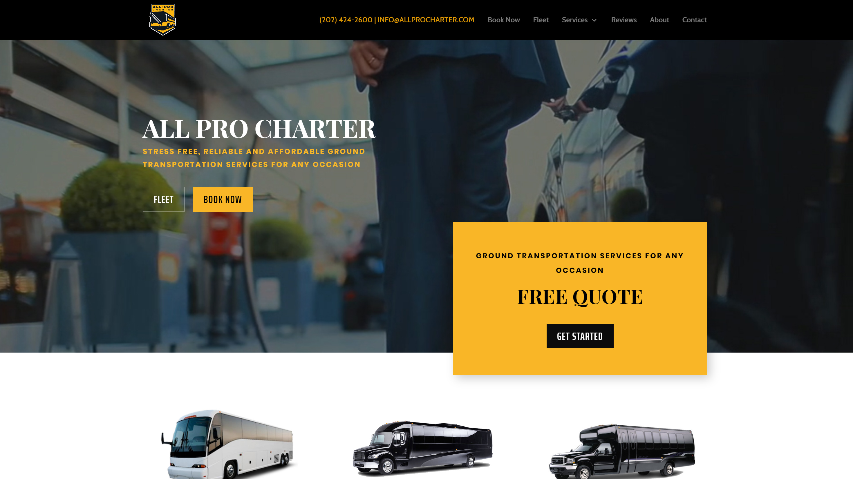 All Pro Charter Website